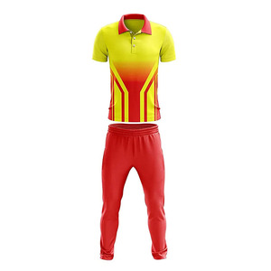 Premium <b>White</b> and Red <b>Cricket</b> Kit Breathable Moisture Wicking Polyester Fabric Sports Team Uniform Training Jersey and Pants - Product Image 6