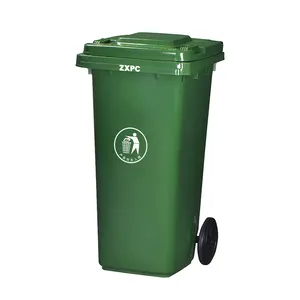 직사각형 에코 친화적 인 120 리터 블루 플라스틱 쓰레기 쓰레기통 및 발 페달 120 리터 쓰레기통