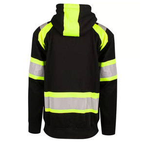 Sweat à capuche de sécurité haute visibilité pour travaux de construction, vêtements de travail réfléchissants, sécurité haute visibilité, 100% coton, fermeture éclair épaisse - Product Image 2