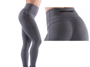 Leggings de sport pour femmes GAF Wholesale, noirs, taille haute, respirants, extensibles, pour la gym et les entraînements. - Product Image 5