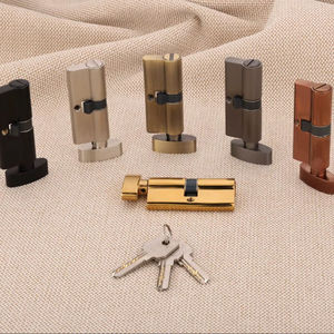 Serrure cylindrique en laiton finition argentée 100 mm de qualité supérieure, robuste, à double clé, pour bureaux professionnels et centres commerciaux - Product Image 4