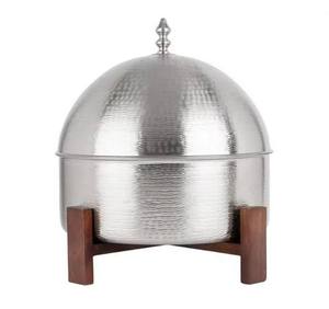 White Powder Modern Elegant Casserole Round Hotpot Ramadan Special Food <b>Warmer</b> Stainless Steel Hot Pot <b>Buffet</b> for Food Serving - Product Image 2
