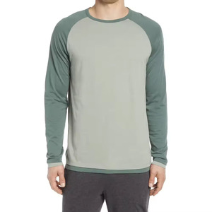 T-shirt homme coupe décontractée en coton bicolore avec couleur personnalisée, idéal pour un usage quotidien, texture douce, garde vous au frais et confortable. - Product Image 2