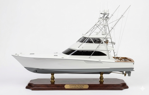 Yacht convertible américain Viking 92 fait sur mesure et artisanal, modèle de bateau peint de 30 pouces - Product Image 2