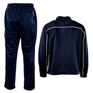 Survêtement léger en polyester et coton bleu marine pour homme, vêtements de sport de haute qualité, ensemble de survêtements pour homme - Product Image 3