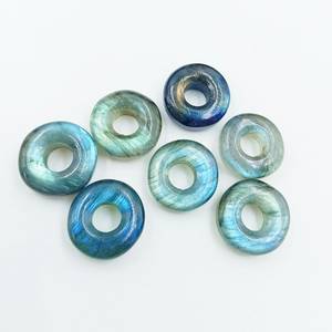 Perlas de Labradorita Talladas en Forma de Donut, Piedras Preciosas Sueltas para Joyería, Proveedor Mayorista - Product Image 1