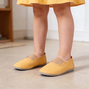 Zapatillas de Ballet de Lona Amarilla para Mujer, Suela Plana de Goma, Forro de Algodón - Product Image 3