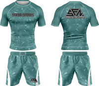 Ensemble Rash Guard et Short MMA pour Homme Personnalisé par Sublimation avec Tissu Athlétique Léger, Respirant et à Séchage Rapide de Haute Qualité
