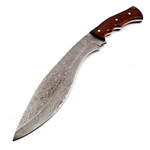 Nouvelle édition de couteau de chasse en acier de Damas avec manche en bois et étui, couteau de survie tranchant comme un rasoir, à lame pleine, pour le camping et la chasse en extérieur - Product Image 1