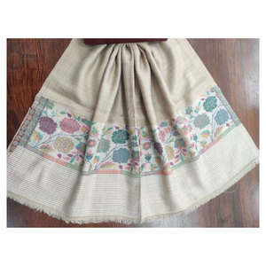 Estolas de Lana Fina Premium con Diseño Floral Gulab Palla para Mujer, 70x200 cm, Chal de Lujo de Mezcla de Lana y Seda, Suave, Cálido, Elegante, de Diseñador, para Invierno - Product Image 6
