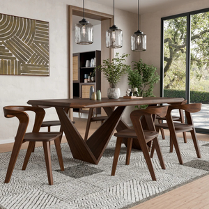 Modern Teak Wood <b>Dining</b> Table Set Custom Size Minimalist <b>Dining</b> Furniture Wooden <b>Dining</b> Table and <b>Chair</b> Set - Product Image 1