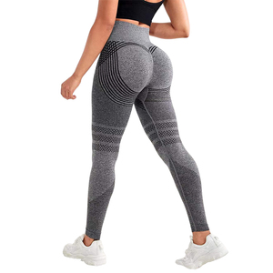<b>Women</b> Compression Stretchy Non See Through Girls Clothing <b>Leggings</b> Tie Dye Ombre Ribbed Seamless Scrunch <b>Legging</b> Wholesale - Product Image 6