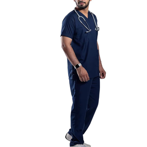 Uniformes de Trabajo para Enfermeros, Conjuntos de Uniformes Quirúrgicos Clínicos para Hombre, Mezcla de Algodón y Poliéster a la Moda - Product Image 4