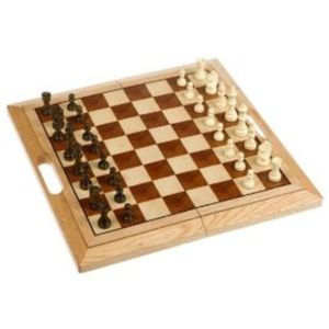 Jeu d'échecs pliant professionnel en bois sur mesure, grand plateau vintage, jeu de société de luxe, échiquier en bois artisanal, ensemble d'échecs en bois - Product Image 1