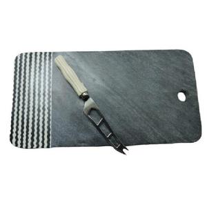Planche à découper en bois d'acacia faite à la main, plateau de service pour fromages et charcuteries, passe au lave-vaisselle, réutilisable pour la découpe en cuisine - Product Image 2