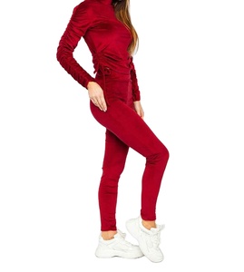 Double Stitched Durable Sportswear Anti Shrink Soft Texture <b>Jogging</b> <b>Suit</b> Reliable Quality Velvet Track <b>Suit</b> - Product Image 4