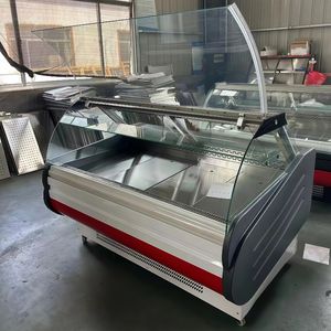 Refrigerador Exhibidor con Puerta Abatible Vertical Aprobado por <span class=keywords><strong>Carrefour</strong></span>, Gabinete de Comida, Acero Inoxidable 304, Enfriamiento Directo, Descongelación Automática - Product Image 1