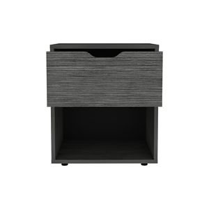 Comodino Adak da 19,7 pollici con ripiano aperto, colore grigio chiaro, di DEPOT E SHOP - Product Image 4