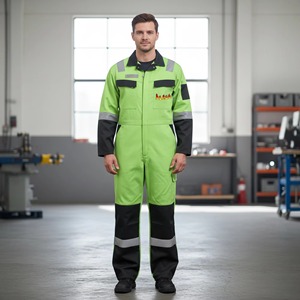 Ropa de Trabajo de Seguridad Reflectante de Alta Visibilidad, Transpirable y Antiestática de Primera Calidad, Overol Mecánico Personalizado OEM, Cumple con la Norma EN420 - Product Image 3