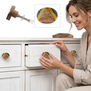 Pomo de Madera Ovalado para Muebles, Diseño Moderno, Duradero y Ecológico, para Cajones de Hogar u Oficina - Product Image 4