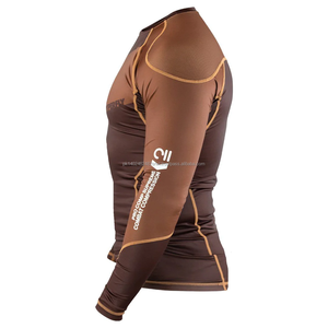 2025 new design Quality Guarantee Polyester and Spandex Quick Dry short Sleeve <b>Rash</b> <b>Guards</b> for <b>Men</b> by Bright Way International - Product Image 5