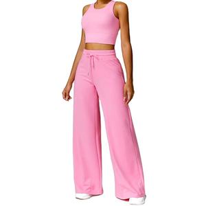 Pantalones Deportivos Anchos y Holgados de Algodón 100% Transpirable de Alta Calidad para Mujer, Estilo Jogger - Product Image 2