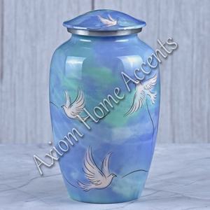 Elegante urna de cremación de aluminio con diseño contemporáneo Urna de tributo conmemorativo de Axiom Home Accents - Product Image 3