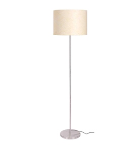 Lampe de sol d'angle de luxe en coton avec abat-jour, base métallique, écologique, OEM/ODM, faible MOQ, prix d'usine, vente en gros, approvisionnement en vrac - Product Image 1