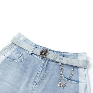 Shorts de mezclilla personalizados al por mayor para mujer, shorts de mezclilla de talla grande, shorts de mezclilla elásticos sexys para mujer, shorts de mezclilla azules para mujer - Product Image 5