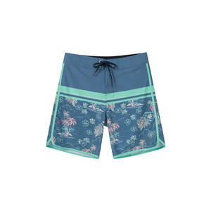 กางเกงขาสั้นชายหาดแบบสวมใส่สบาย แห้งเร็ว ผลิตจากโพลีเอสเตอร์ผสมสแปนเด็กซ์ ยืดได้ 4 ทิศทาง พิมพ์ลายแบบซับลิเมชั่น สำหรับผู้ชาย - Product Image 1