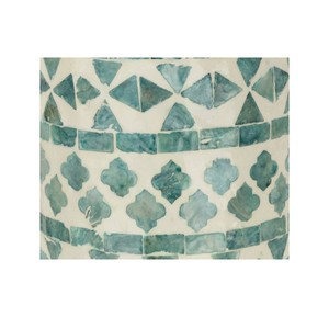 Handmade Bohemian Mother of Pearl Tabletop Vase Round Mother of Pearl Design Floral Display - Product Image 2