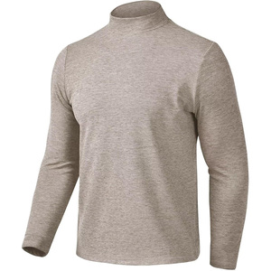 Chemise de compression à manches longues pour homme en polyester durable, logo personnalisé, sous-vêtement de sport pour entraînement et sport. - Product Image 1