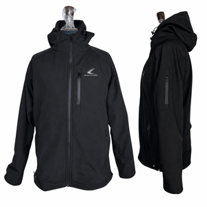 เสื้อแจ็คเก็ตสกีแบบมีฮู้ดสำหรับผู้ชาย ผ้าซอฟต์เชลล์บุขนแกะ กันน้ำ 10,000 มม. แห้งเร็ว 100% โพลีเอสเตอร์ ปิดด้วยซิป - Product Image 2