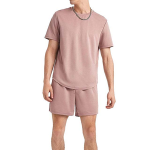 เสื้อยืดและกางเกงขาสั้นชุดเซ็ตสไตล์ลำลองสำหรับผู้ชาย รุ่น 2206 ผลิตจากโรงงาน สไตล์ไฮสตรีท ใส่สบายในฤดูร้อน มีสีให้เลือกตามสั่ง - Product Image 4