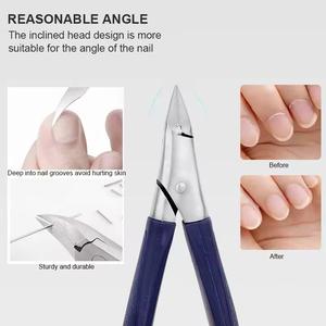 Cortauñas Profesional de Acero Inoxidable con Mango Rojo y Cuchilla Puntiaguda para Recortar Cutículas, para Uso en Dedos de Adultos - Product Image 6