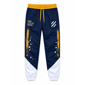 Ensembles de veste et pantalon de survêtement personnalisés de haute qualité, en nylon imprimé, avec fermeture éclair, coupe oversize, coupe-vent, pour hommes - Product Image 5