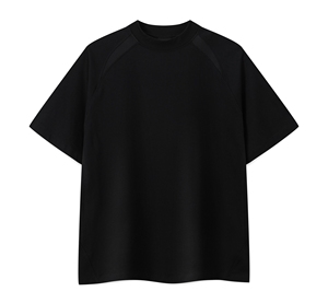 T-shirt de performance noir à manches courtes avec bande latérale blanche, grande taille, design uni pour homme, style décontracté, sport, streetwear - Product Image 3
