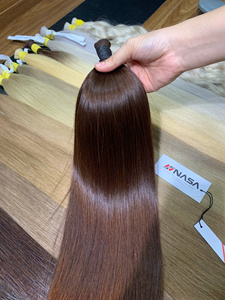 Extensions de cheveux vierges en vrac Super Double Drawn 1kg Cheveux lisses naturels Prix de gros 100% vietnamiens Couleur chocolat noir - Product Image 2