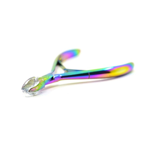 Cortacutículas Profesional de Acero Inoxidable con Recubrimiento de Plasma Arcoíris, Cortador de Uñas con Doble Resorte, Recortador de Piel Muerta para Manicura y Pedicura - Product Image 2