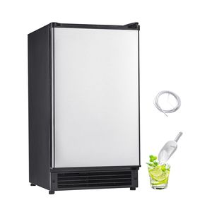 Macchina per Cubetti di Ghiaccio da 25 Libbre/Giorno in Acciaio Inox, Elettrica da Incasso con Porta Reversibile - Product Image 1