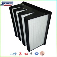 Filtre HEGA en plastique ABS de type V H13 H14 pour système de climatisation domestique, grand volume d'air, filtre rigide haute performance avec média en fibre de verre