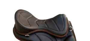 Directo de Fábrica, Silla de Montar Inglesa sin Arzón de Cuero Sintético y Ante con Herrajes Niquelados, Tallas 14-18, Producto de India - Product Image 6