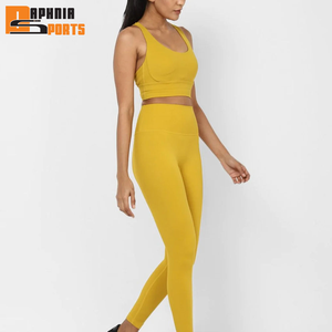 Ensemble de yoga pour femmes, leggings élégants et soutien-gorge de sport pour le fitness et la course à pied, leggings et soutien-gorge doux et confortables - Product Image 3