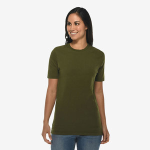 T-shirts vierges en coton 100% à col en V pour filles, personnalisables avec impression numérique et logo, pour femmes - Product Image 4