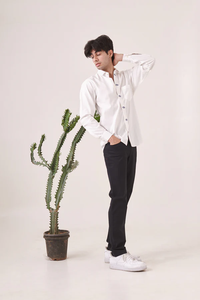 Chemise Homme Manches Longues Broderie Motif Décontracté Coupe Slim Boutonnée Twill Cargo Vente en Gros Usine Été - Product Image 4