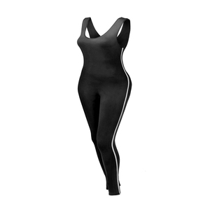 Women Ribbed Compression Romper One Piece Workout Jumpsuit High Waist Fitness <b>Bodysuit</b> Stretch Yoga Activewear Breathable <b>Gym</b> - Product Image 2