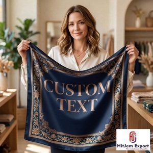 Pañuelo Cuadrado Personalizado con Estampado de Moda, Sensación de Seda, Pañuelo para la Cabeza, Chal, Marca Privada, OEM, ODM, Proveedor de Fábrica Textil - Product Image 5