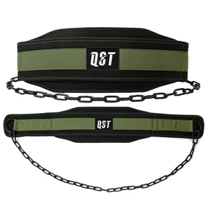 Adult Fitness Weight Lifting <b>Belt</b> Dip <b>Belt</b> with Steel <b>Chain</b> for Weighted Pull Ups& Dipping <b>Belts</b> Gym Weighted Dip <b>Belt</b> - Product Image 1