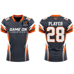 Camiseta de Fútbol Americano Personalizada, de Malla Lisa, Estilo Hip Hop, para Práctica Deportiva, para Adultos y Jóvenes - Product Image 1