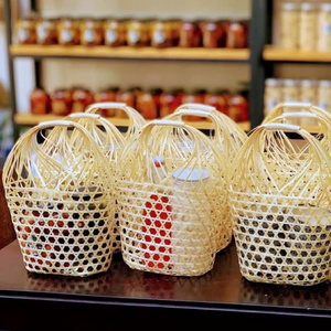 Durable Vietnamese Bamboo <b>Basket</b> Handmade Eco-Friendly Multifunction for Storing Food Fruit Confectionery Special Gift Packaging - Product Image 2
